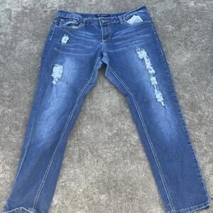 Blue distressed rocawear size 15